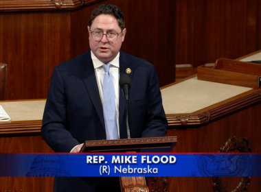 Republican Mike Flood giving a speech inn Congress/YouTube screenshot